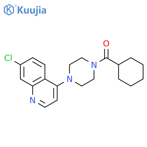 Piperazine, 1-(7-chloro-4-quinolinyl)-4-(cyclohexylcarbonyl)- structure