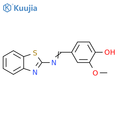 Phenol, 4-[(2-benzothiazolylimino)methyl]-2-methoxy- structure