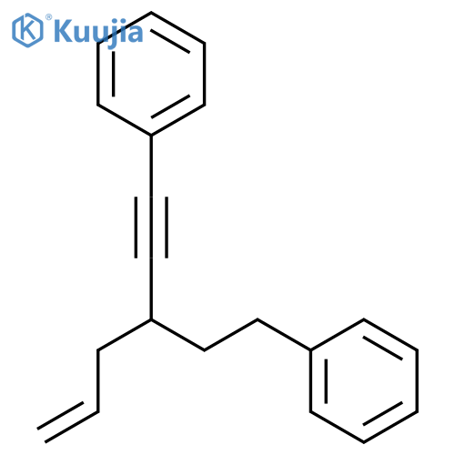 Benzene, 1,1'-[3-(2-propenyl)-1-pentyne-1,5-diyl]bis- structure