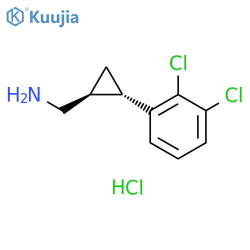 rac-[(1R,2R)-2-(2,3-dichlorophenyl)cyclopropyl]methanamine hydrochloride structure