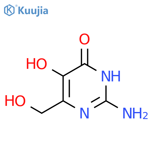 2-Amino-5-hydroxy-6-(hydroxymethyl)pyrimidin-4(3H)-one structure
