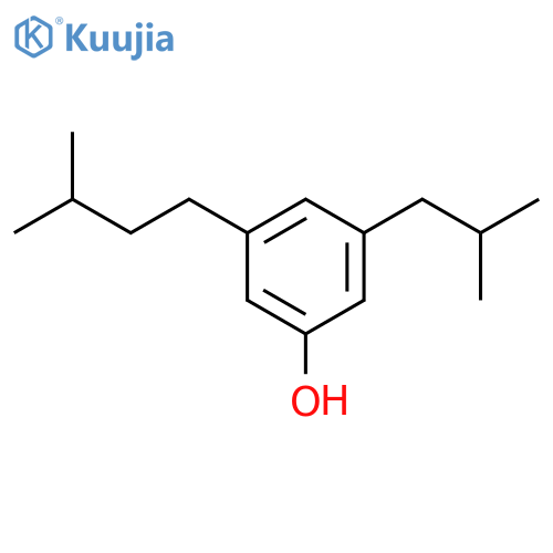 3-(3-methylbutyl)-5-(2-methylpropyl)phenol structure