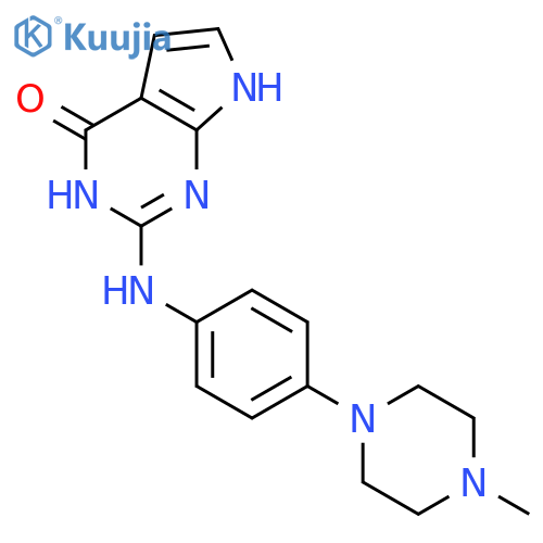 2-((4-(4-Methylpiperazin-1-yl)phenyl)amino)-3H-pyrrolo[2,3-d]pyrimidin-4(7H)-one structure