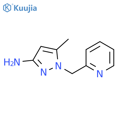 5-methyl-1-(pyridin-2-yl)methyl-1H-pyrazol-3-amine structure