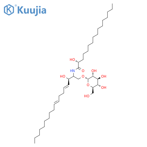 Hexadecanamide,N-[(1S,2R,3E,7E)-1-[(b-D-glucopyranosyloxy)methyl]-2-hydroxy-3,7-heptadecadien-1-yl]-2-hydroxy-,(2R)- structure