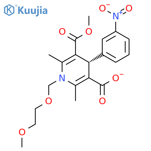 3,5-Pyridinedicarboxylic acid, 1,4-dihydro-1-[(2-methoxyethoxy)methyl]-2,6-dimethyl-4-(3-nitrophenyl)-, monomethyl ester, (R)- structure
