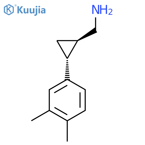 rac-(1R,2R)-2-(3,4-dimethylphenyl)cyclopropylmethanamine structure