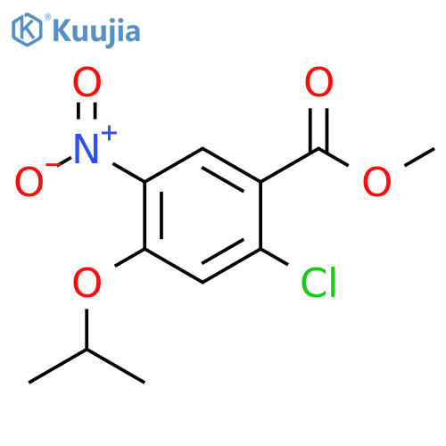 Methyl 2-chloro-5-nitro-4-(propan-2-yloxy)benzoate structure