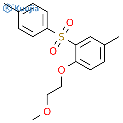 1-(2-methoxyethoxy)-4-methyl-2-(4-methylphenyl)sulfonylbenzene structure