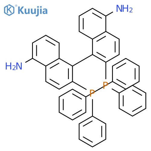 [1,1'-BINAPHTHALENE]-5,5'-DIAMINE, 2,2'-BIS(DIPHENYLPHOSPHINO)-, (+)- structure