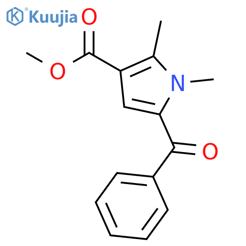 1H-Pyrrole-3-carboxylic acid, 5-benzoyl-1,2-dimethyl-, methyl ester structure