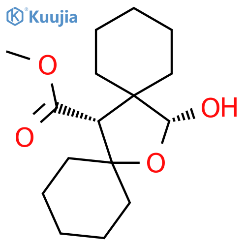 14-Oxadispiro[5.1.5.2]pentadecane-7-carboxylic acid, 15-hydroxy-, methyl ester, cis- structure