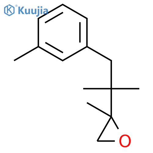 2-methyl-2-[2-methyl-1-(3-methylphenyl)propan-2-yl]oxirane structure