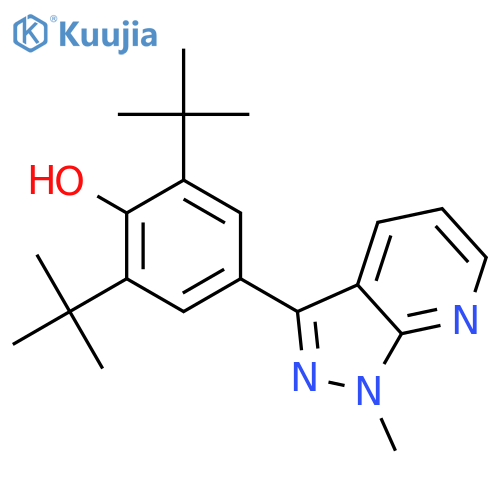 Phenol,2,6-bis(1,1-dimethylethyl)-4-(1-methyl-1H-pyrazolo[3,4-b]pyridin-3-yl)- structure