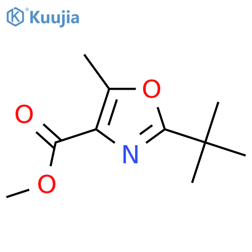 2-Tert-Butyl-5-methyl-oxazole-4-carboxylic acid methyl ester structure