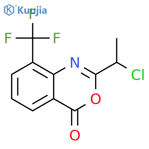 4H-3,1-Benzoxazin-4-one, 2-(1-chloroethyl)-8-(trifluoromethyl)-, (±)- structure