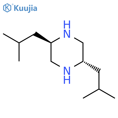 (2R,5S)-2,5-bis(2-methylpropyl)piperazine structure