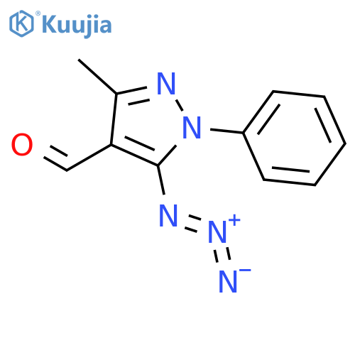 1H-Pyrazole-4-carboxaldehyde, 5-azido-3-methyl-1-phenyl- structure