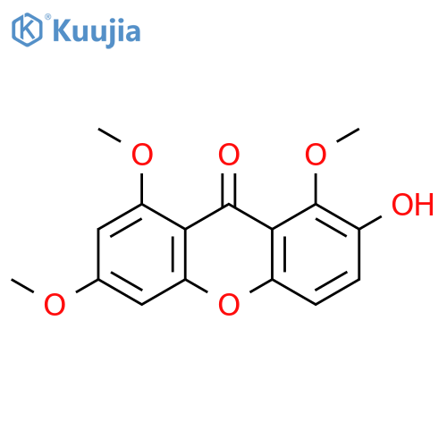 9H-Xanthen-9-one, 2-hydroxy-1,6,8-trimethoxy- structure