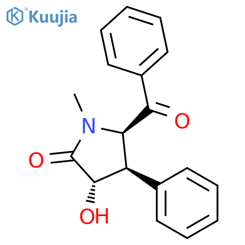 2-Pyrrolidinone, 5-benzoyl-3-hydroxy-1-methyl-4-phenyl-, (3S,4R,5R)- structure
