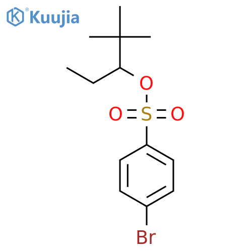 Benzenesulfonic acid, 4-bromo-, 1-ethyl-2,2-dimethylpropyl ester structure