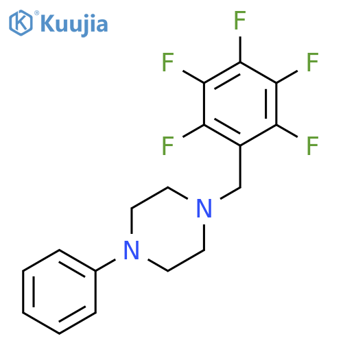 Piperazine, 1-[(pentafluorophenyl)methyl]-4-phenyl- structure