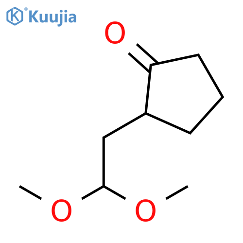 Cyclopentanone, 2-(2,2-dimethoxyethyl)- structure