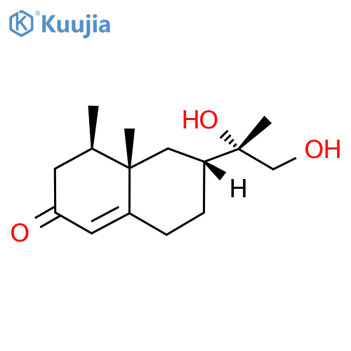 2(3H)-Naphthalenone, 6-[(1S)-1,2-dihydroxy-1-methylethyl]-4,4a,5,6,7,8-hexahydro-4,4a-dimethyl-, (4R,4aS,6R)- structure