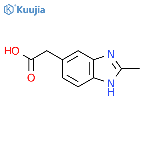 2-(2-methyl-1H-1,3-benzodiazol-6-yl)acetic acid structure