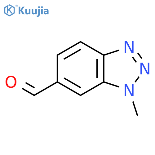 1-methyl-1H-1,2,3-benzotriazole-6-carbaldehyde structure