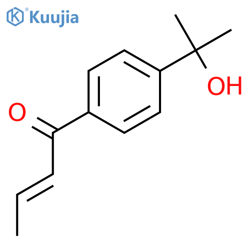 1-[4-(2-hydroxypropan-2-yl)phenyl]but-2-en-1-one structure