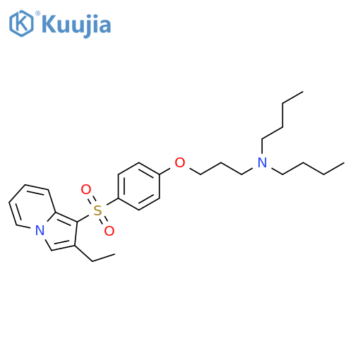 1-Butanamine,N-butyl-N-[3-[4-[(2-ethyl-1-indolizinyl)sulfonyl]phenoxy]propyl]- structure
