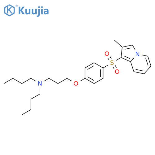 1-Butanamine,N-butyl-N-[3-[4-[(2-methyl-1-indolizinyl)sulfonyl]phenoxy]propyl]- structure