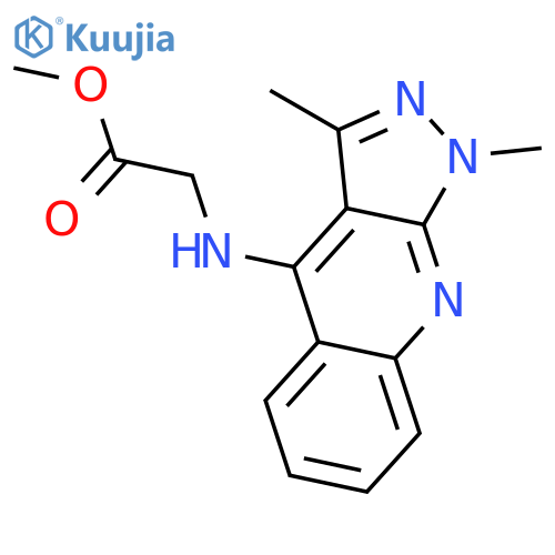 Glycine, N-(1,3-dimethyl-1H-pyrazolo[3,4-b]quinolin-4-yl)-, methyl ester structure
