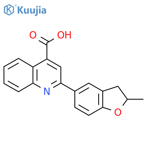 2-(2-methyl-2,3-dihydro-1-benzofuran-5-yl)quinoline-4-carboxylic acid structure