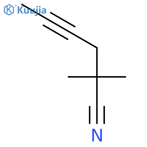 2,2-dimethylhex-4-ynenitrile structure