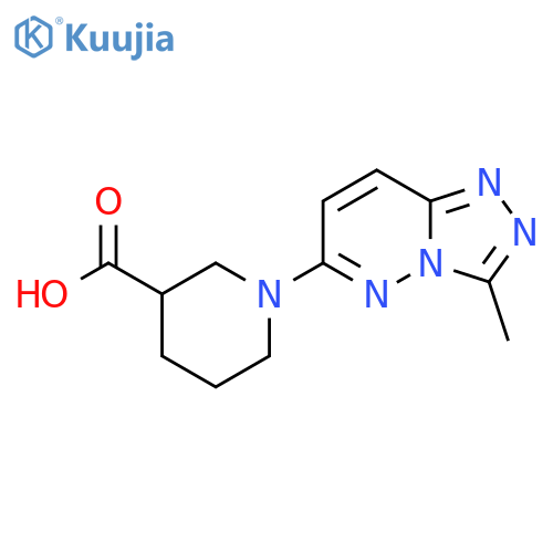 1-(3-Methyl-[1,2,4]triazolo[4,3-b]pyridazin-6-yl)piperidine-3-carboxylic acid structure