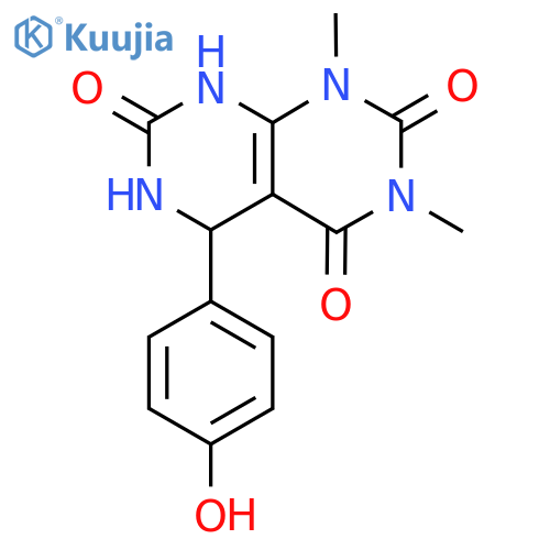 5-(4-hydroxyphenyl)-1,3-dimethyl-1H,2H,3H,4H,5H,6H,7H,8H-1,3diazino4,5-dpyrimidine-2,4,7-trione structure