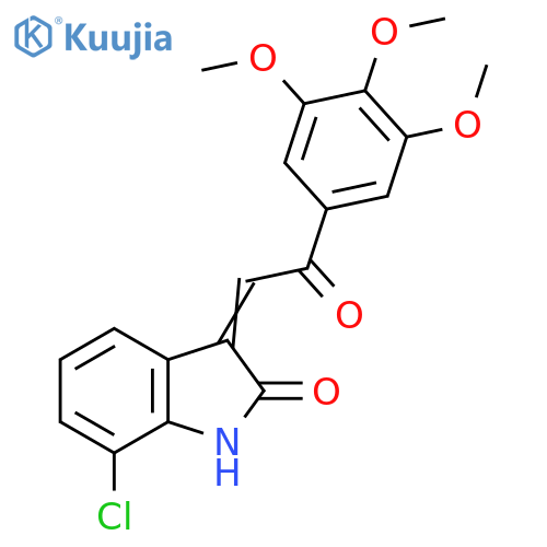 (3Z)-7-chloro-3-[2-oxo-2-(3,4,5-trimethoxyphenyl)ethylidene]-1H-indol-2-one structure