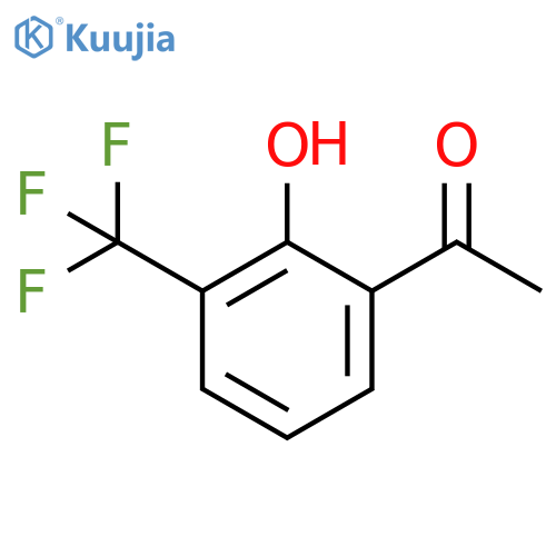 1-2-Hydroxy-3-(trifluoromethyl)phenylethan-1-one structure