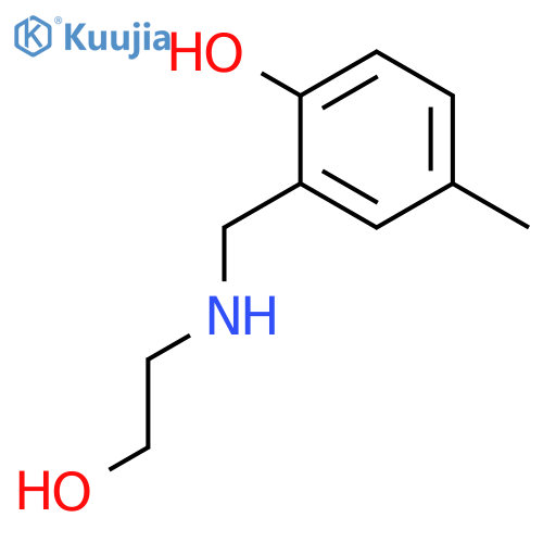 2-{(2-hydroxyethyl)aminomethyl}-4-methylphenol structure