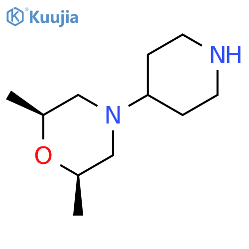 rac-(2R,6S)-2,6-dimethyl-4-(piperidin-4-yl)morpholine structure