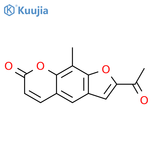 2-acetyl-9-methylfuro[3,2-g]chromen-7-one structure