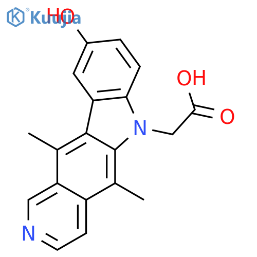 6H-Pyrido[4,3-b]carbazole-6-acetic acid, 9-hydroxy-5,11-dimethyl- structure