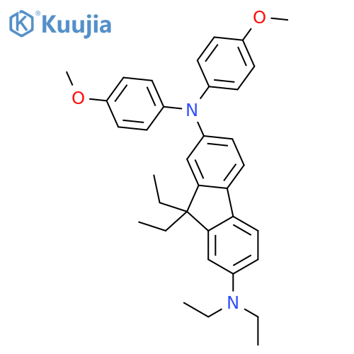 9H-Fluorene-2,7-diamine, N,N,9,9-tetraethyl-N',N'-bis(4-methoxyphenyl)- structure