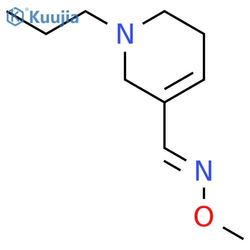 3-Pyridinecarboxaldehyde, 1,2,5,6-tetrahydro-1-propyl-, O-methyloxime structure