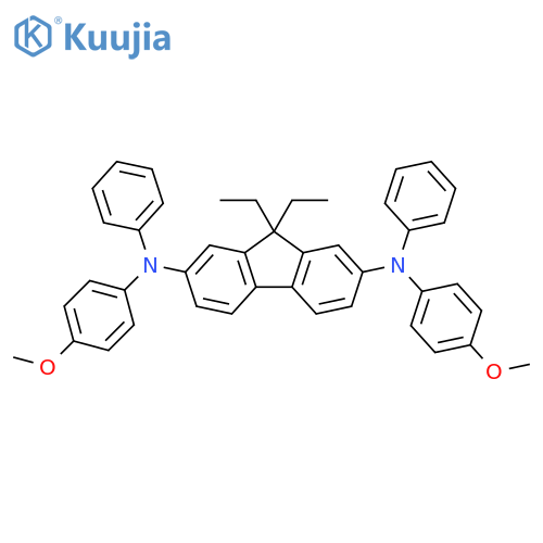 9H-Fluorene-2,7-diamine,9,9-diethyl-N,N'-bis(4-methoxyphenyl)-N,N'-diphenyl- structure