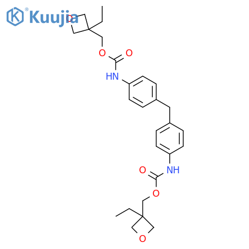 Carbamic acid, (methylenedi-4,1-phenylene)bis-, bis[(3-ethyl-3-oxetanyl)methyl] ester structure