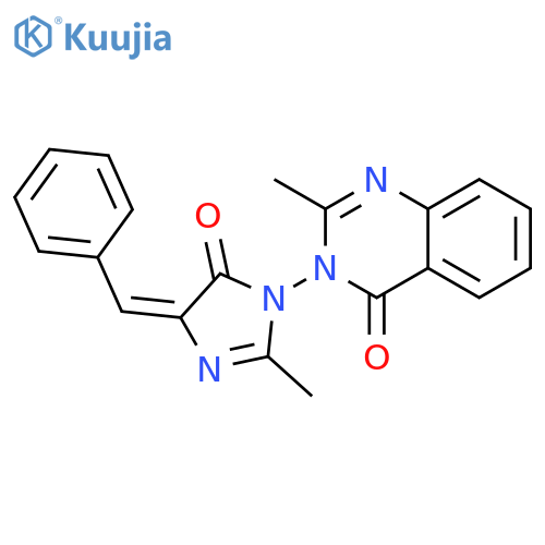 4(3H)-Quinazolinone,3-[4,5-dihydro-2-methyl-5-oxo-4-(phenylmethylene)-1H-imidazol-1-yl]-2-methyl- structure