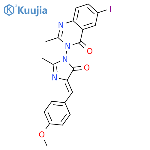 4(3H)-Quinazolinone,3-[4,5-dihydro-4-[(4-methoxyphenyl)methylene]-2-methyl-5-oxo-1H-imidazol-1-yl]-6-iodo-2-methyl- structure